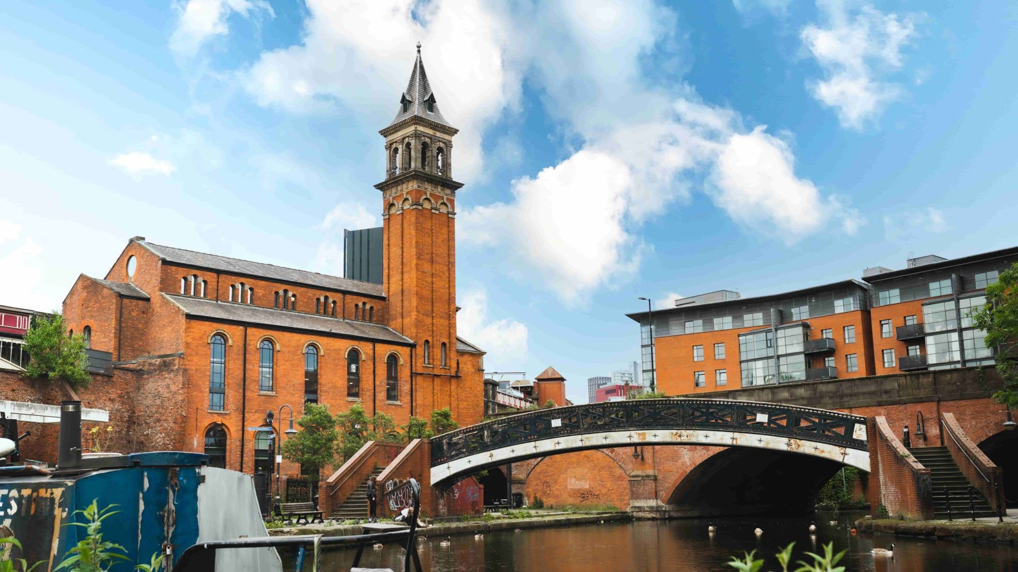 Castlefield canal basin in Manchester city centre